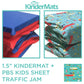 Kindermat 1.5' Thick + Pbs Kids Kinderbundle - Washable Cover, Special Edition - Traffic Jam Design- Regular, Washable Sheet Is