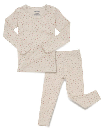Avauma Baby Boys Girls Pajama Set 6M-7T Kids Cute Toddler Snug Fit Pattern Design Pjs Cotton Sleepwear Flower Pattern (Momo.Mocc