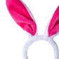 Cute Soft Touch Bunny Ears Headband Christmas Rabbit Ears Headband Gift For Children Kids Girls (Rose Red)