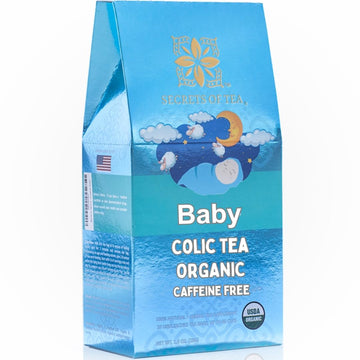 Secrets Of Tea Baby Colic Tea For Gas, Acid Reflux Relief, Tummy, And Sleep - Natural Usda Organic Caffeine-Free Herbal Calming