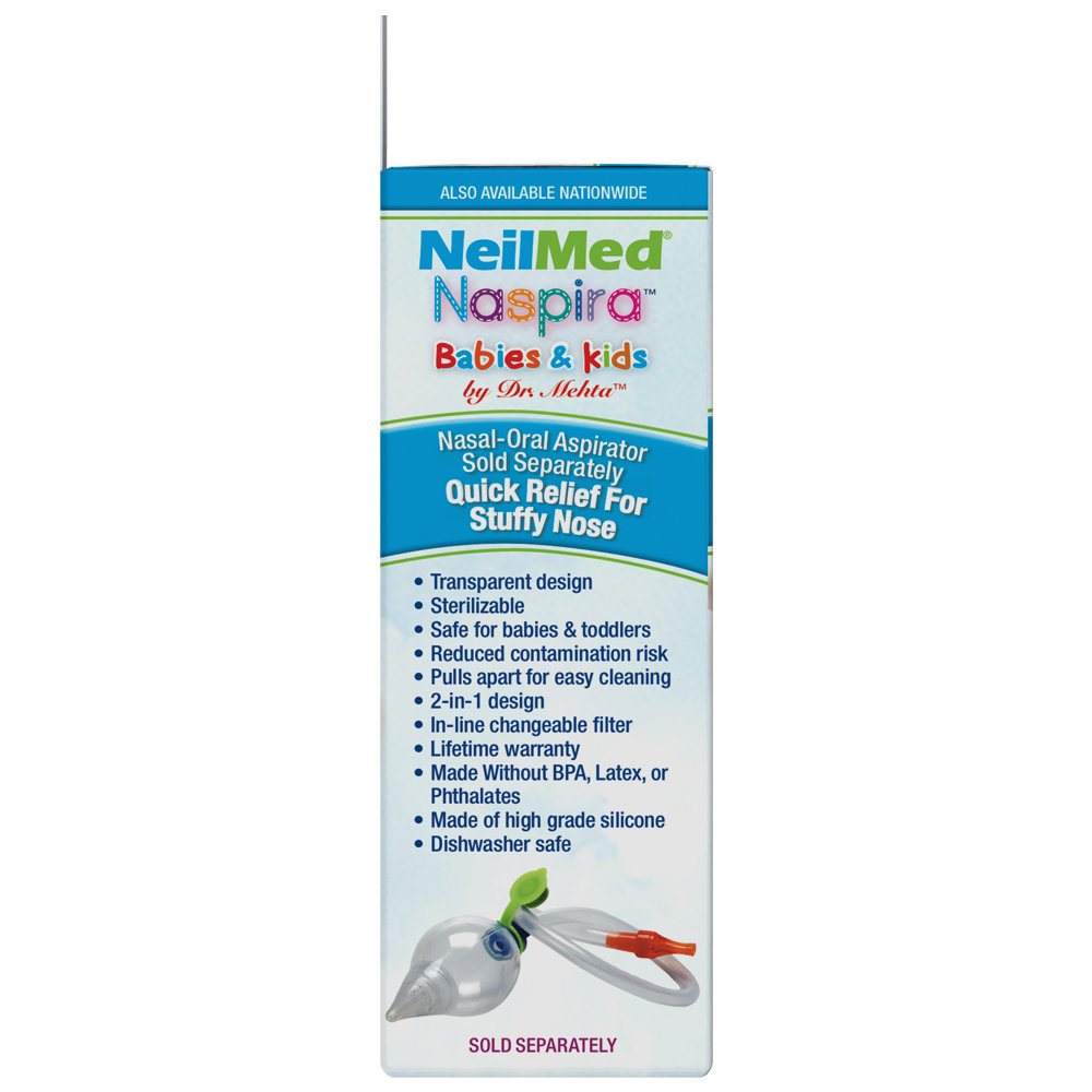 Neilmed Naspira Filter Replacements, Blue, 30 Count