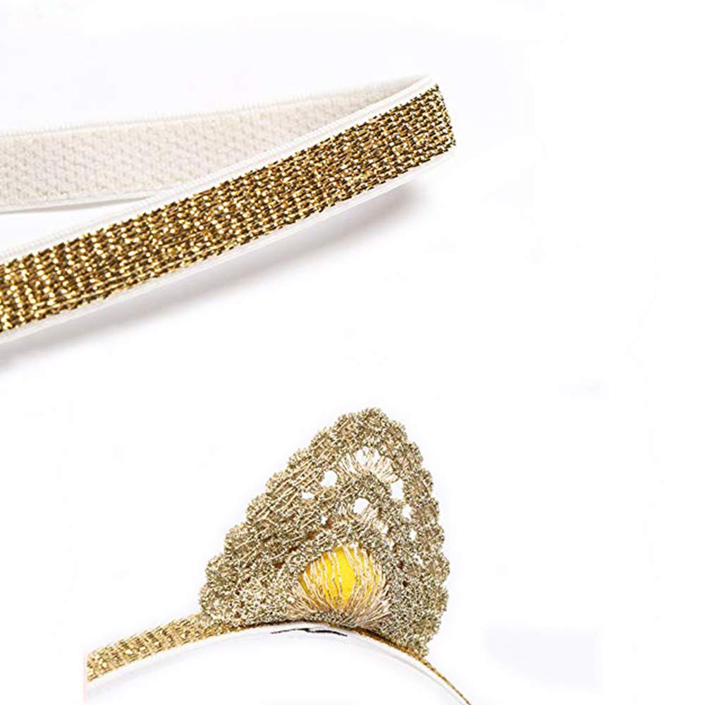 Hapibuy Headpiece For Baby Girl Hair Accessories Super Elastic Headband Lace Fashion Hair Decoration For Newborn Cute Cat Ear Ha