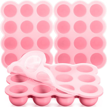 3 Pcs Baby Food Storage Container 12 Cup Silicone Baby Food Freezer Tray With Lid Stackable Reusable Silicone Baby Food Freezer