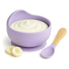 NOWFLY Baby Feeding Bowl & Spoon Set | Silicone Suction Bowl for Baby Food | BPAFree Baby Bowl and Spoon Set | (Lavender)