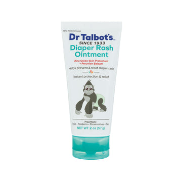 Dr. Talbots Baby Diaper Rash Ointment - 2 oz - Zinc Oxide Skin Protectant with Peruvian Balsam - Treats and Prevents Rash