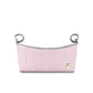 Stroller Hanging Bag with Wet Bag Baby Diaper Bag Stroller Organizer Caddy Portable Stroller Storage Pouch for Outdoor (Pink)