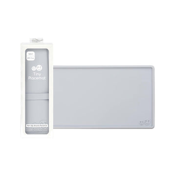 Ezpz Tiny Placemat - 6 Months+ (Pewter) - Non-Slip, 100% Silicone Placemat For Toddlers And Babies - Fits On Most Highchair Tray