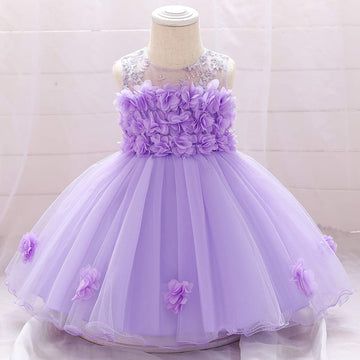 Odasdo Purple Toddler Dress, Lavender Dress For Toddler Girls, First Birthday Party Cake Smash Photoshoot Tulle Baby Easter Dres