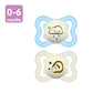 Mam Supreme Night Baby Pacifier, For Sensitive Skin, Patented Nipple, Boy, 0-6 Months (Pack Of 2)