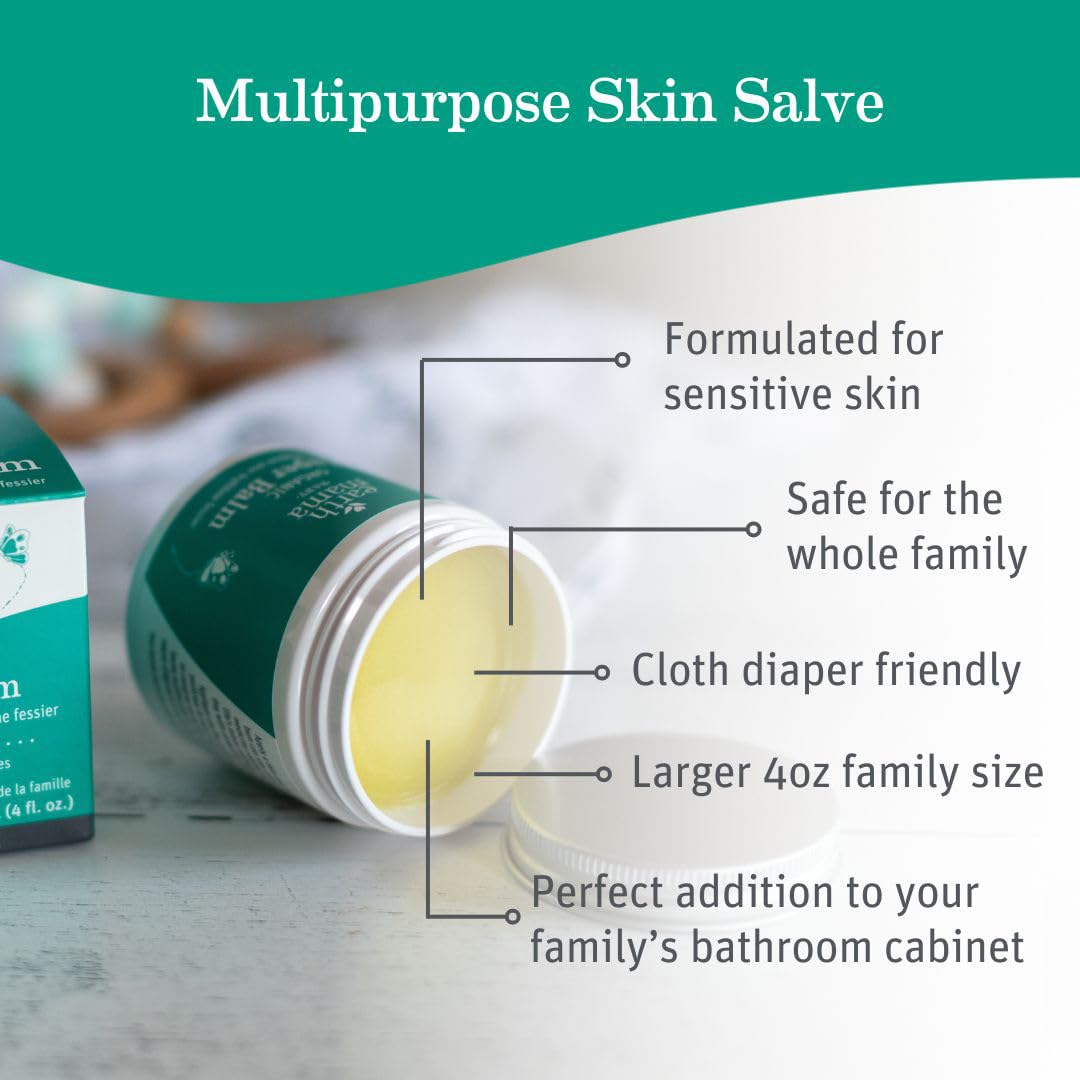 Earth Mama Organic Economy Size Diaper Balm | Diaper Cream For Baby | Ewg Verified, Petroleum & Artificial Fragrance-Free With C