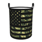 Pevtufa American Flag Camo Foldable Laundry Basket Organizer,Fabric Clothes Toy Storage Basket Nursery Hamper Storage Bin For Ho