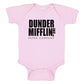 Ink Trendz Dunder Mifflin Inc. Paper Company Funny The Office Merchandise Baby OnePiece Bodysuit (6 Months, Pink)