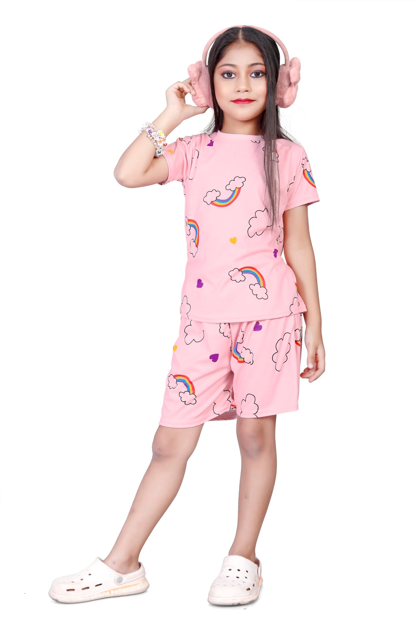 4jstar Girls Nightgown Pajamas Kids Nightdress Cute Nylon Young Children Baby Sleeping Dress Teenager Girl Sleepwear Yellow