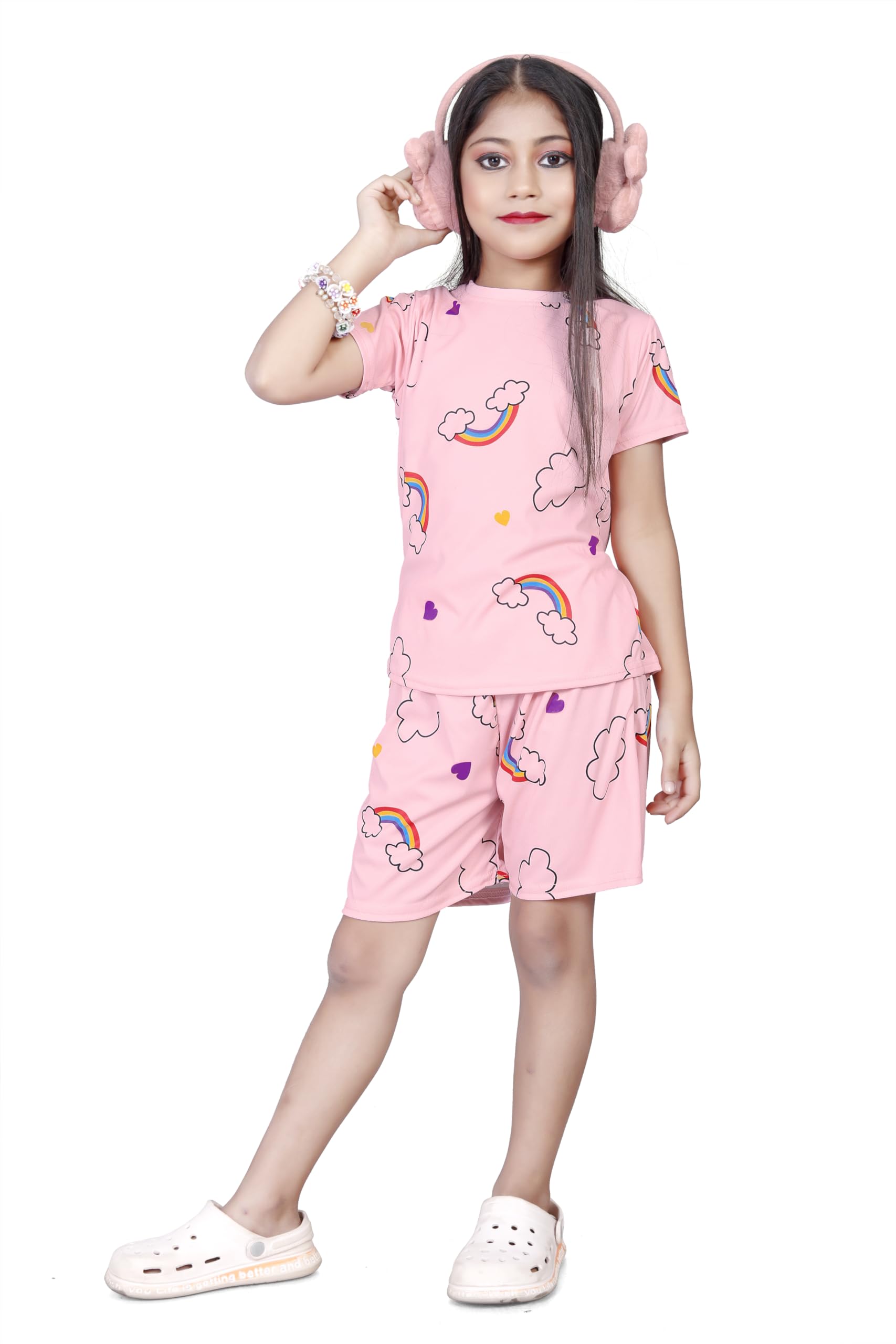 4jstar Girls Nightgown Pajamas Kids Nightdress Cute Nylon Young Children Baby Sleeping Dress Teenager Girl Sleepwear Yellow