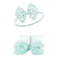 Hudson Baby Baby Girls' Headband And Socks Giftset, Mermaid, One Size