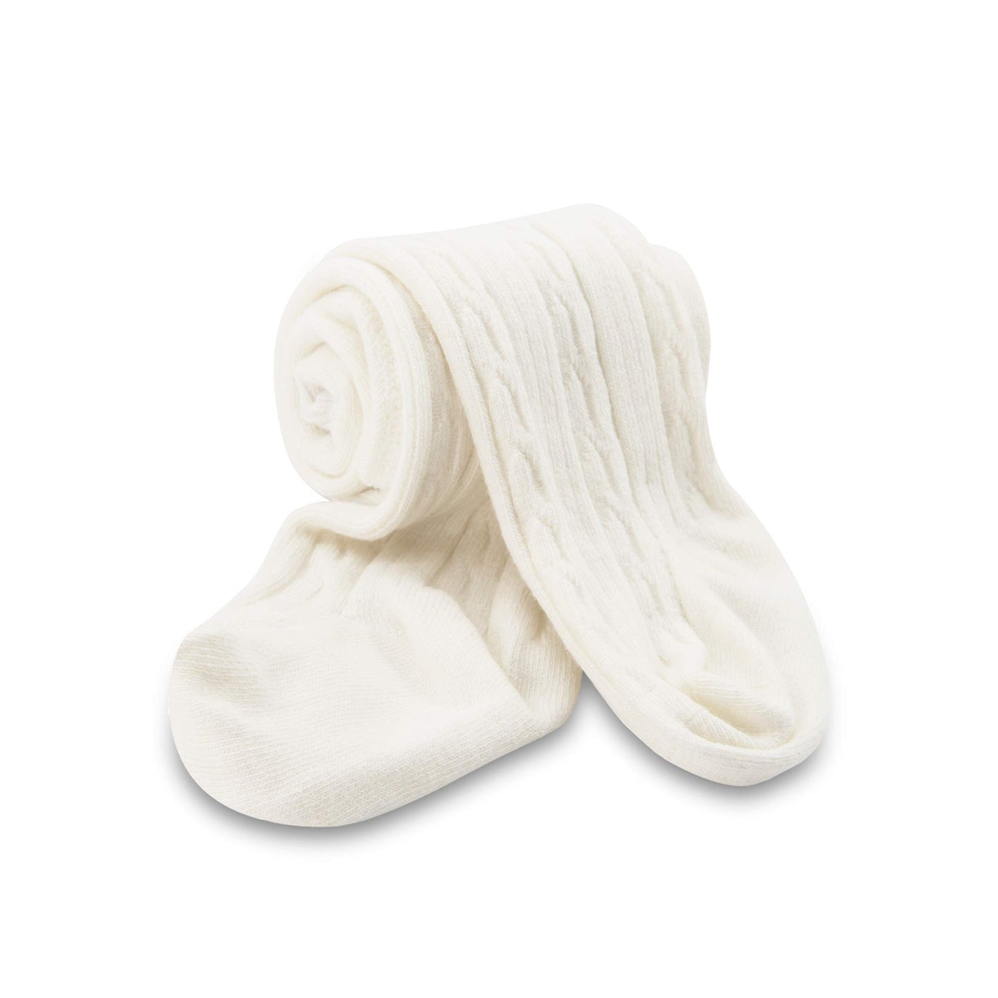 Century Star Baby Tights For Girls Soft Cotton Infant Leggings Toddler Solid Knit Socks Warm Stockings Newborn Pants 2-White Bla