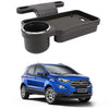 Oshotto (FT04) Foldable Car Auto Headrest Rear Back Seat Table Drink Food Cup Tray Holder Compatible with Ford Ecosports  Blac