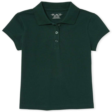 The Children'S Place Girls Uniform Pique Polo Shirt, Spruce Shade, 10 12 Us