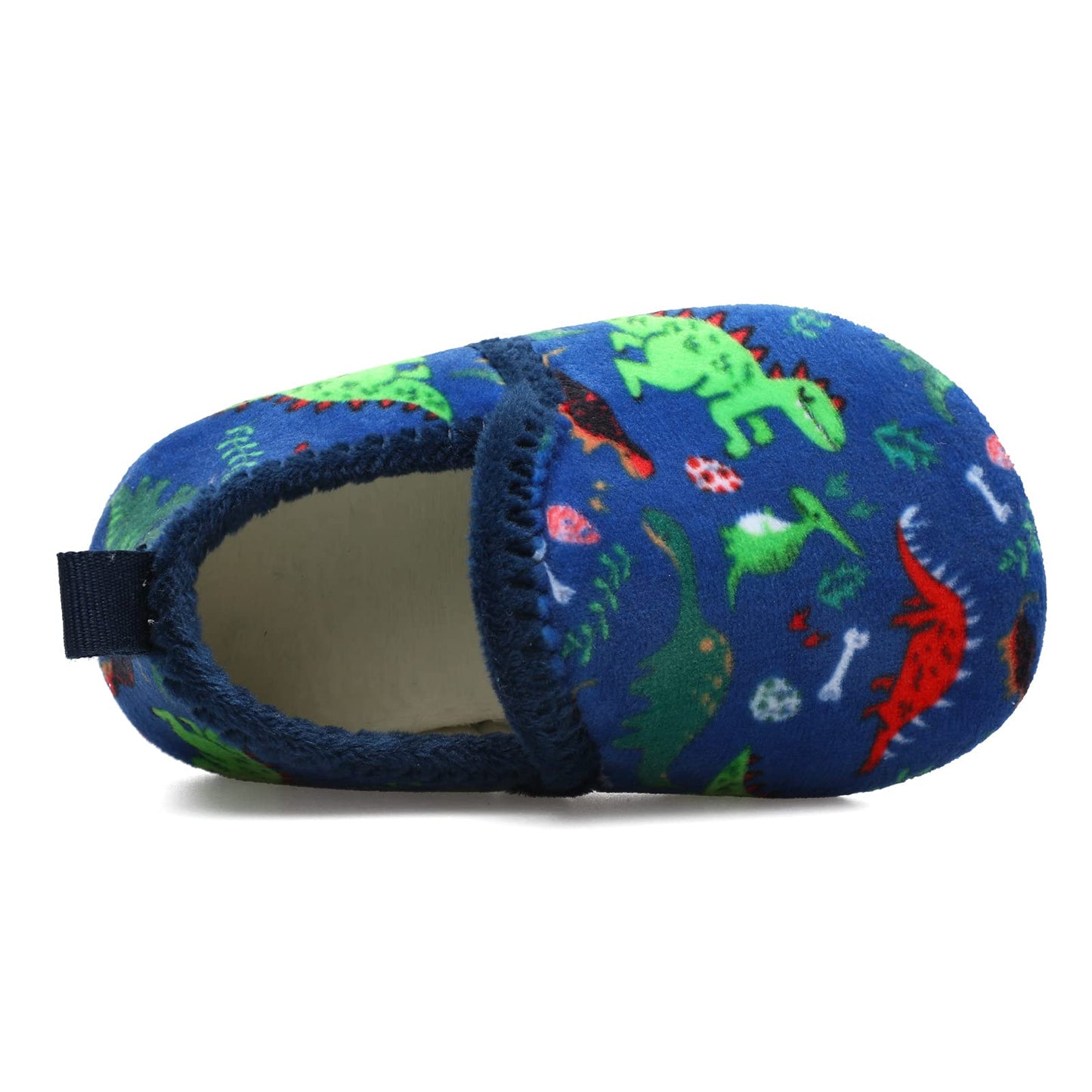 Lisdwde Kids Slippers Boys Girls House Slippers Indoor Shoes Winter Warm Cotton Slipper Cozy Plush Home Slippers Blue Dinosaur 3