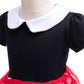 Dressy Daisy Little Girls Polka Dots Fancy Dress Up Halloween Costume Birthday Party Outfit With Mouse Ears Headband Size 5-6, R