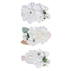 WNYUJOY 3pcs Girls Flower Hair Clips, Floral Hair Barrettes w/Boutique Fully Lined Alligator, Hair Bows for Baby Newborn Toddler