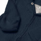 Honestbaby Organic Cotton Matelasse Snap-Front Hooded Jacket, Dark Navy, 6-9 Months