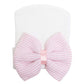 Zando Baby Girls Newborn Hospital Hat Baby Headwraps Cute Big Bows Infant Nursery Caps B Pink Bow & Black White & Blue & Pink On