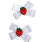 Strawberry Snap Clips Baby Girls Fruit Hair Bow Clips Strawberry Hair Ring Tie BBW24 (Set-I)