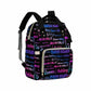 Artsadd Personalized Name Nappy Bag Large Capacity Baby Diaper Bags, Color Black Signature Daypack Custom Name Backpack Casual D