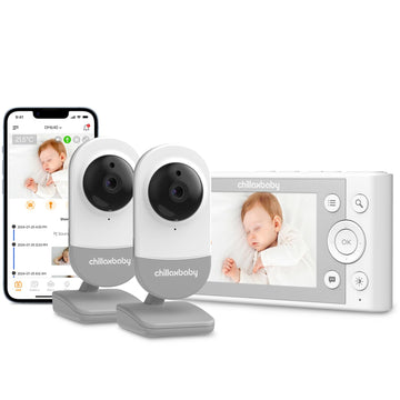 Chillax Daily Video Baby Monitor - WiFi Smart Baby Monitor with Two Cameras & Parent Unit,App Support,HD Camera, Privacy Protect
