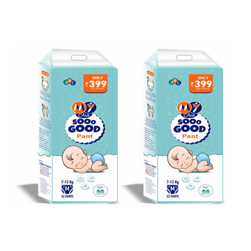 Myaid High Absorption Sooo Good Baby Diaper Pant, Medium Size (712 Kg), Soft, Comfortable, LeakProof With Odour Lock & Fast Ab