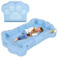 whiffee Foldable Portable Toddler Travel Bed,Toddler Floor Bed with Washable Cover for Kids,Soft and Safe (Blue)