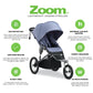 Joovy Zoom Lightweight Jogging Stroller Featuring High Child Seat, Shock-Absorbing Suspension, Extra-Large Air-Filled Tires, Par
