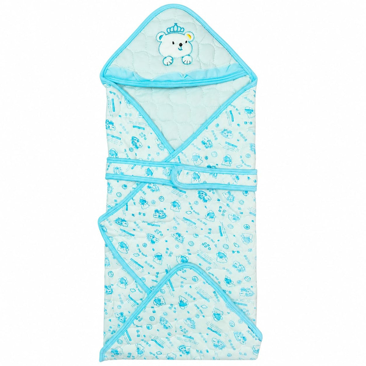 Baby Wrapper Blanket for Newborn| Soft Hooded Baby Wrap| 06M| Mint Green