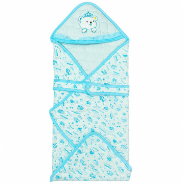 Baby Wrapper Blanket for Newborn| Soft Hooded Baby Wrap| 06M| Mint Green