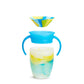 Munchkin Miracle 360 Trainer Sippy Cup With Handles, Spill Proof, 7 Ounce, Tropical Swirl, Blue/Multi