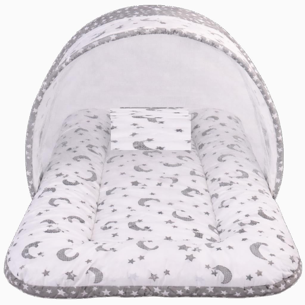 Toddylon Baby Bed New Born Baby Bedding Set Combo | Carry Bag | Mattress | Mosquito Net | Insect Protector | Infants (06 Months