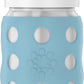 Lifefactory 8-Ounce Stainless-Steel Vacuum-Insulated Wide-Neck Baby Bottle With Flat Cap, Denim (Ls2231Wde4)