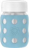 Lifefactory 8-Ounce Stainless-Steel Vacuum-Insulated Wide-Neck Baby Bottle With Flat Cap, Denim (Ls2231Wde4)