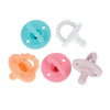 Nuby Silicone Softees Pacifier and Teethers - (5-Pack) Silicone Baby Pacifiers and Teethers - 0+ Months - Assorted Pastel Colors