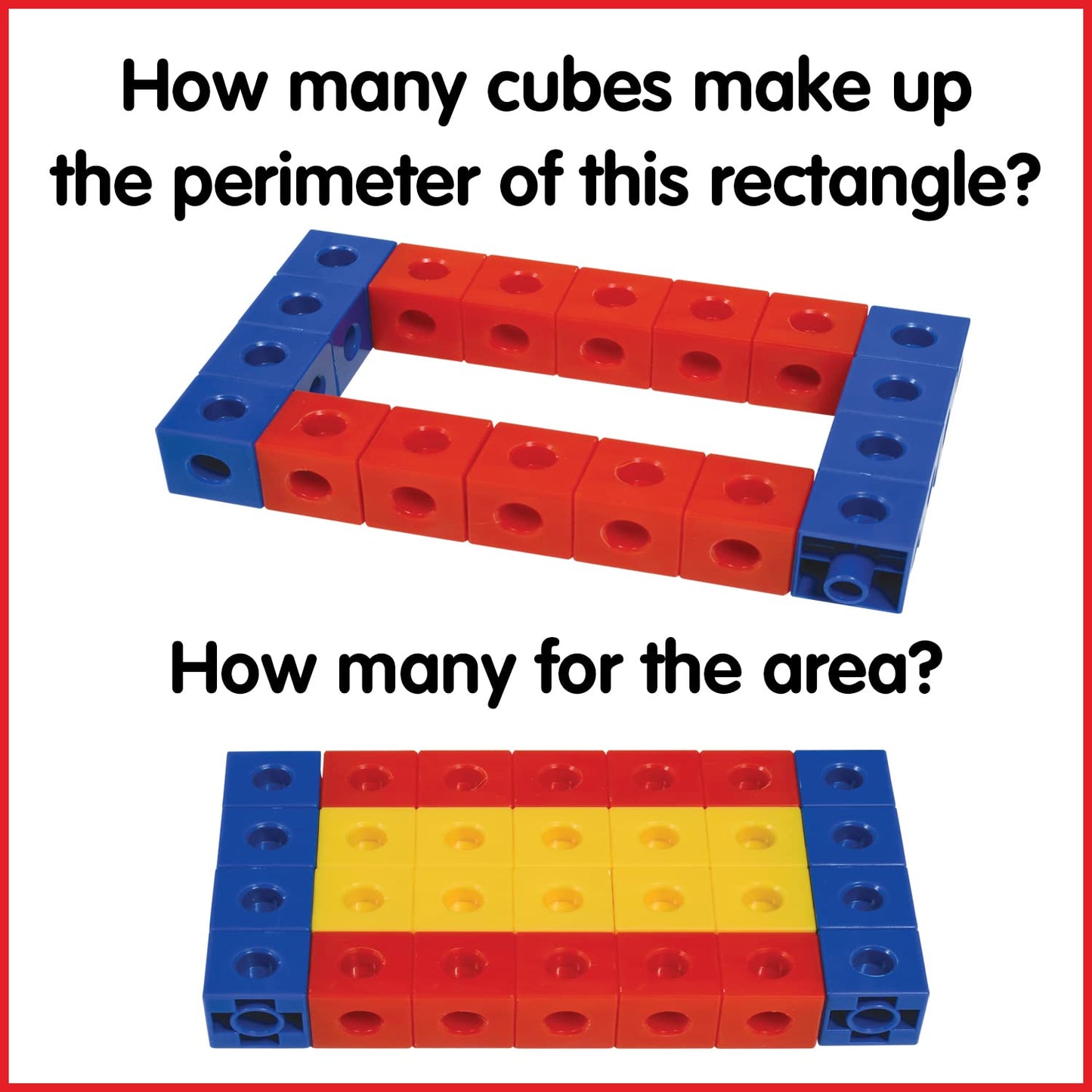 edxeducation Linking Cubes - Set of 100 - Connecting and Counting Snap Blocks for Construction and Early Math - For Preschool an