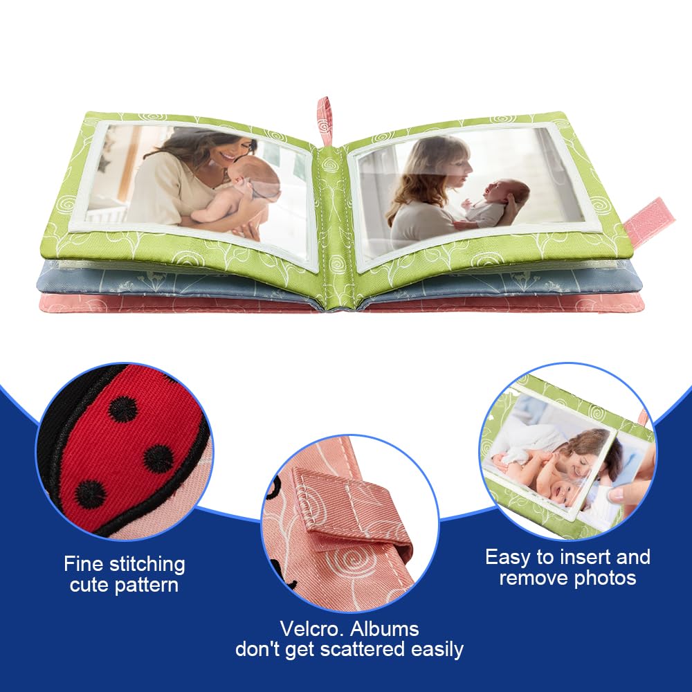 Baby Soft Photo Albums My First Family Album Soft Cloth Baby Photo Book My First Family Photo Album -Soft Cloth,Baby Safe,Holds