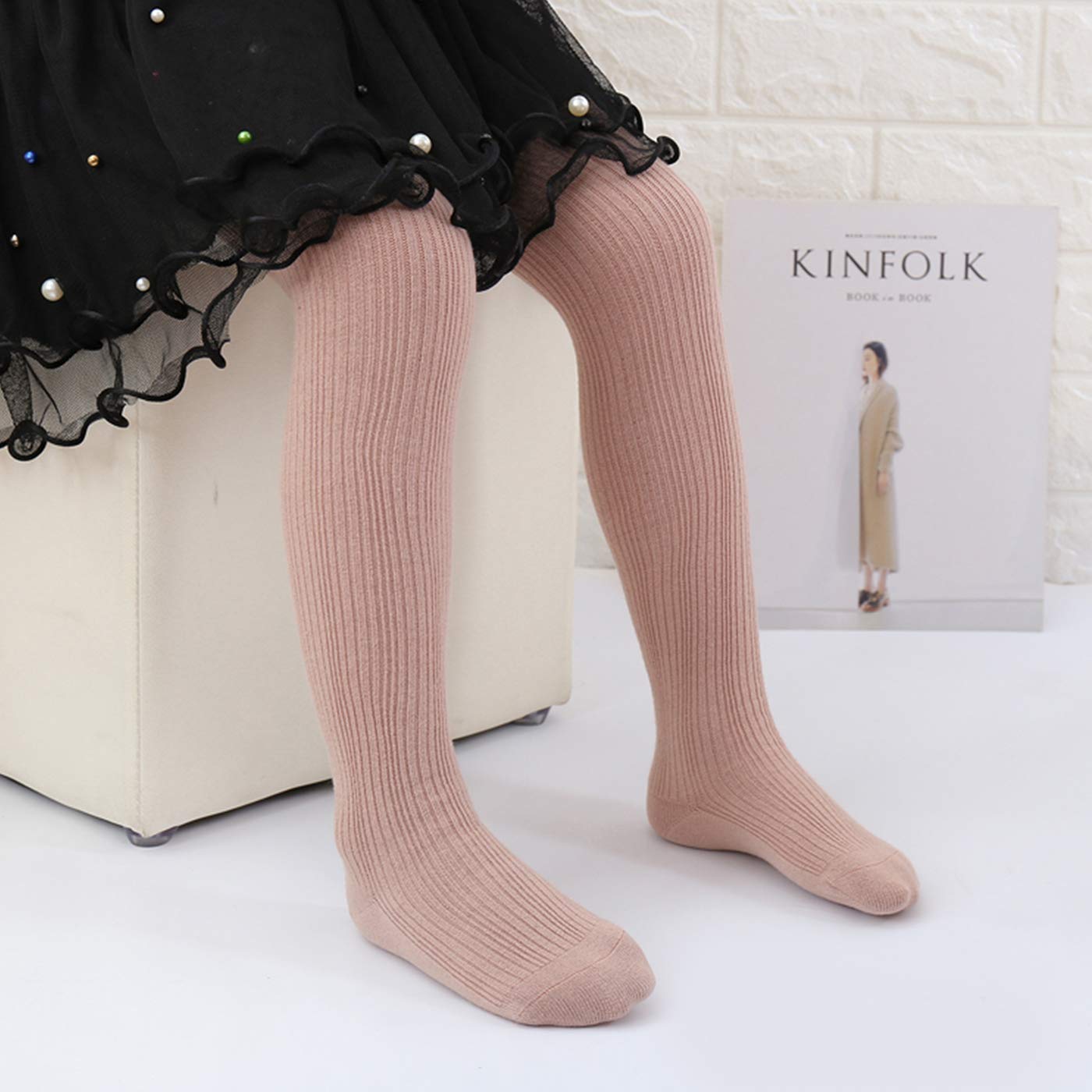 American Trends Baby Tights For Baby Girls Newborn Infant Tight Cable Knit Toddler Leggings Soft Warm Baby Stockings 1 Pack Blac