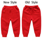 Haxico Unisex Kids Solid Cotton Drawstring Waist Winter Pants Toddler Baby Bottoms Active Sweatpants Red, 100(3T)