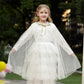 Fkkfyy Big Girl Cape Cloak Dresses Matching Princess Wedding Birthday Party Halloween Star Sequins Cape Summer Cloaks Costumes F