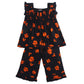 Cherry Crumble Black Digital Printed 100% Cotton Sleeveless Square Neck Night Wear Regular Fit Lace Summer Nightsuit for Girls