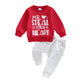 Fiomva Baby Boy Valentines Day Outfit Toddler Fall Sweatshirt Pants 2 Piece Set Infant Winter Jumper Top Clothes (P Valentines D