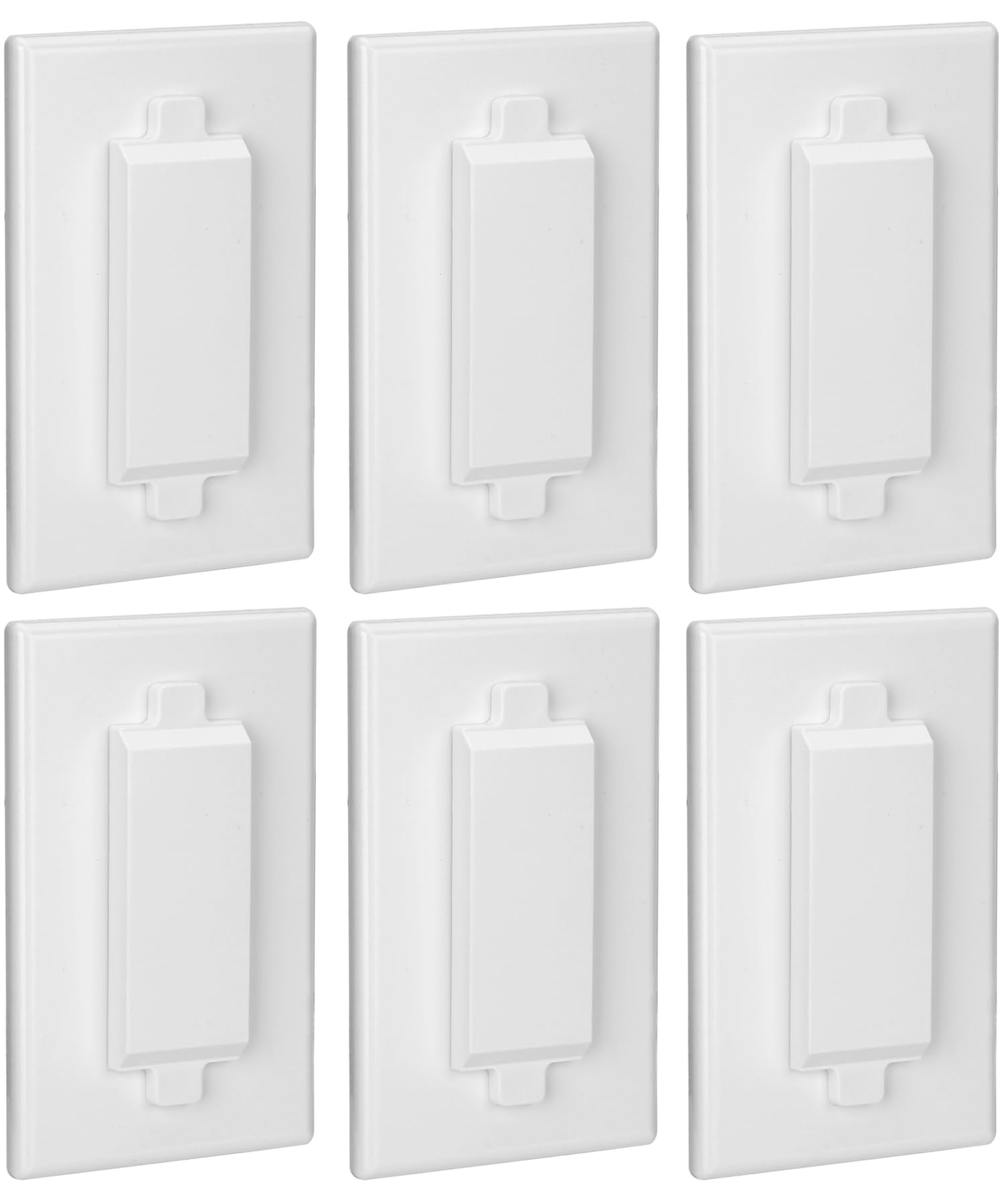Bates- Magnetic Light Switch Guard, 6 Pack, White, Light Switch Cover Child Proof