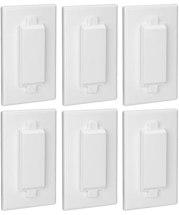 Bates- Magnetic Light Switch Guard, 6 Pack, White, Light Switch Cover Child Proof
