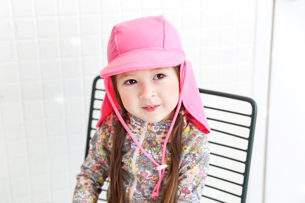 Vaenait Baby Girls Sun Protection Sporty Flap Swim Hat Uv Upf 50+ Flap Cap Pink S
